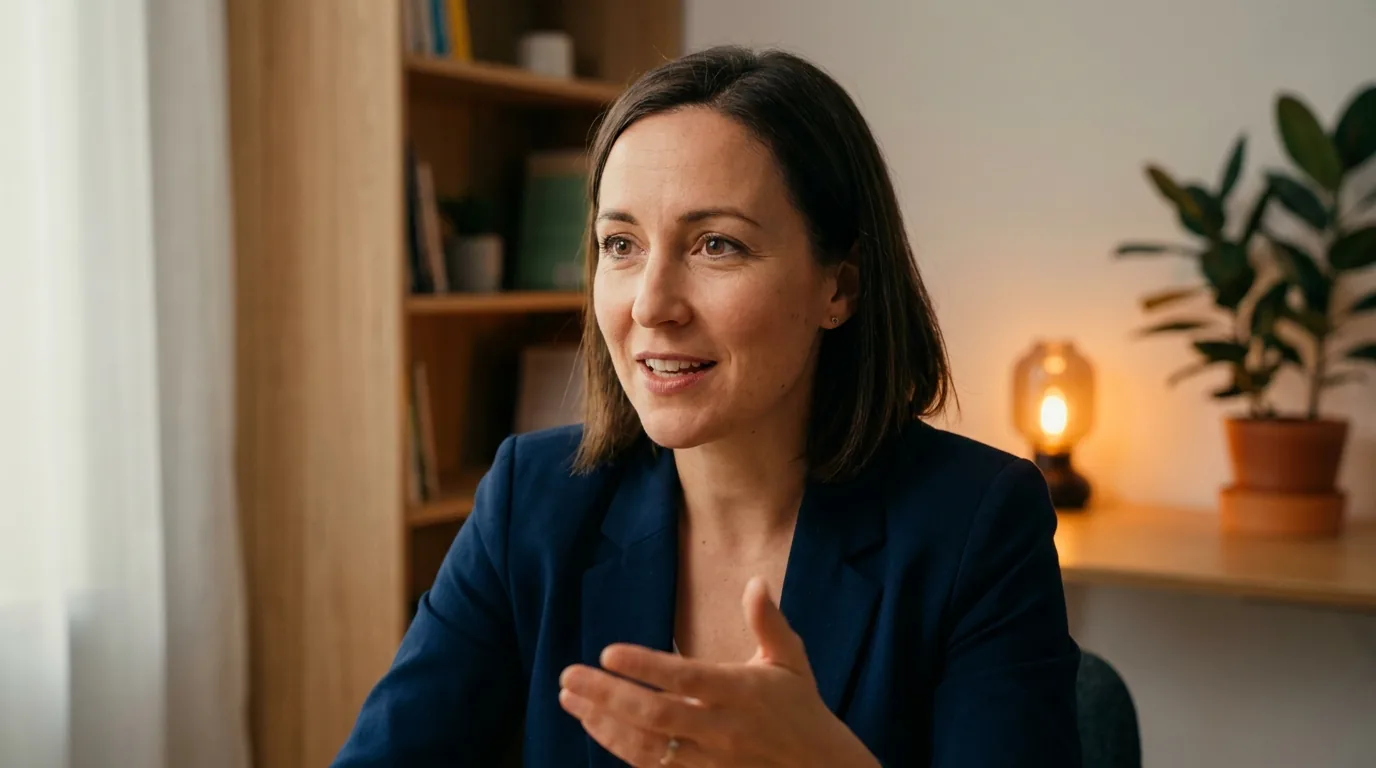 Interview voor een bedrijfsvideo, talking-head opstelling in beeld